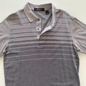 Carnoustie Mens Polo Golf Short Sleeve Gray Size Medium